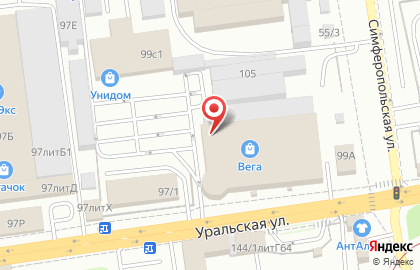 Супермаркет Пятёрочка на Уральской улице, 99 на карте