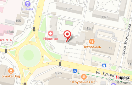 Кабинет юридической помощи на улице Тухачевского на карте