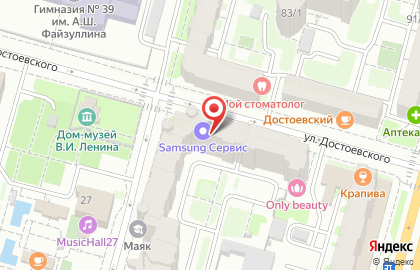 Страховое медицинское общество Спасение-БМСК на улице Достоевского на карте