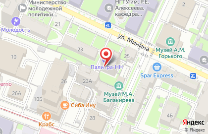 Штаб Навального в Нижнем Новгороде на карте