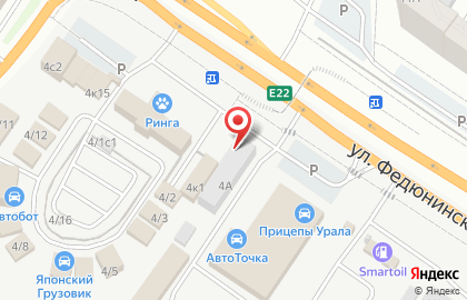 Автомойка Фаворит на улице Федюнинского на карте