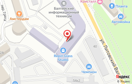 Ночной клуб Амстердам в Калининграде на карте