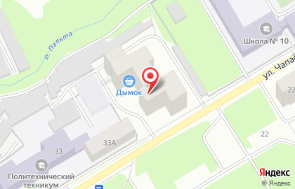 Продуктовый магазин Талисман на улице Чапаева на карте