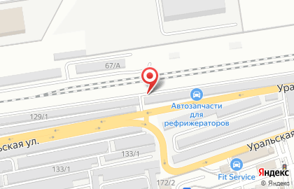Шиномонтажная мастерская на Уральской улице на карте