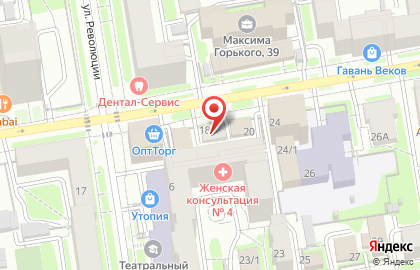 Политическая партия Справедливая Россия на улице Максима Горького на карте