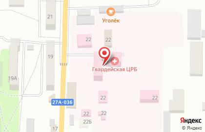 Гвардейская центральная районная больница на улице Тельмана на карте