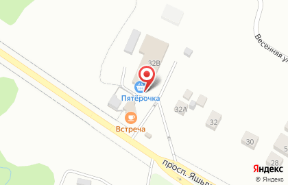 Дискаунтер Пятёрочка на улице Ломоносова на карте