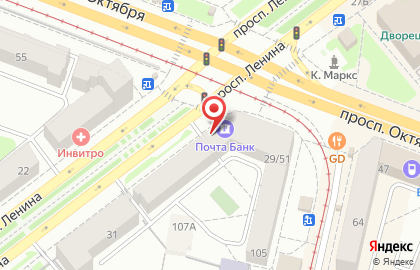 Магазин Интимные штучки на проспекте Ленина на карте