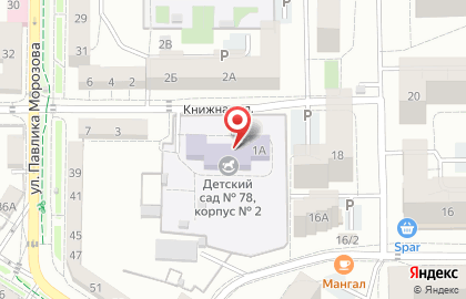 Детский сад №78 в Московском районе на карте