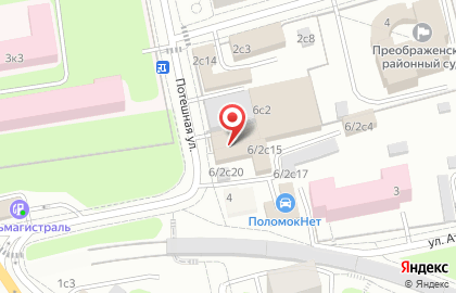 Шиномонтажная мастерская на Преображенской площади на карте