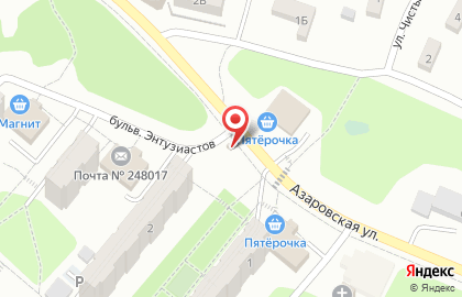 Киоск по продаже овощей и фруктов в Калуге на карте
