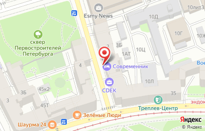 Магазин смешанных товаров на Кронверкском проспекте на карте