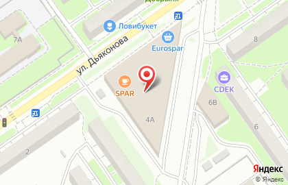 Супермаркет Eurospar в Автозаводском районе на карте