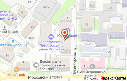 Барбершоп НАЛЕВО в Типографском переулке на карте