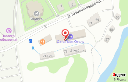 Отель Охта парк на карте