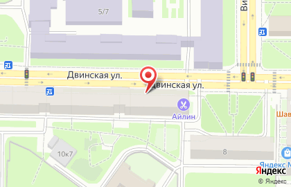 Городская поликлиника №23 на Двинской улице на карте