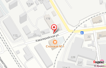 Шиномонтажная мастерская для грузовых автомобилей на Кавалерийской улице на карте