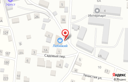 Лебяжий на карте