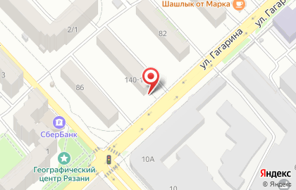 Продуктовый магазин в Рязани на карте