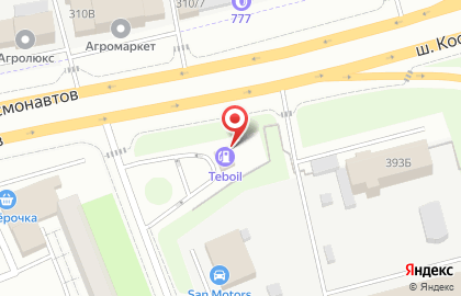 Банкомат КБ Петрокоммерц, филиал в г. Перми, Индустриальный район на улице Космонавтов, 393а на карте
