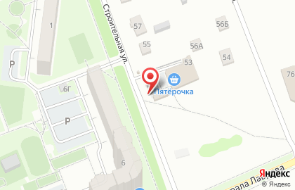 Кафе быстрого питания Мясоед на Строительной улице на карте
