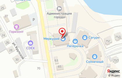 Супермаркет Магнит на улице Луначарского на карте