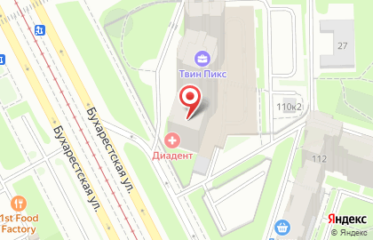 Многопрофильная клиника Диадент на Бухарестской улице на карте