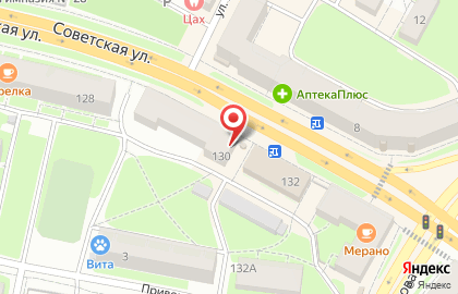 Киоск на Советской улице на карте