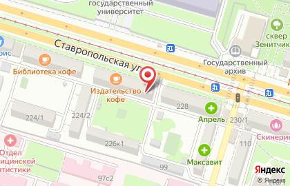 Пиццерия и суши-бар Пронто на Ставропольской улице на карте