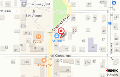 Остров сокровищ на улице Ленина в Спасск-Рязанском на карте