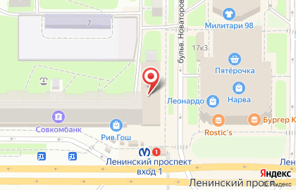 Салон оптики Зайди-Увидишь на метро Ленинский проспект на карте