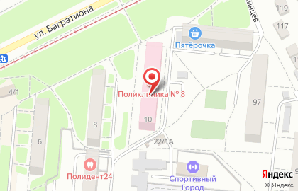 ОАО РОСНО-МС на улице Багратиона на карте