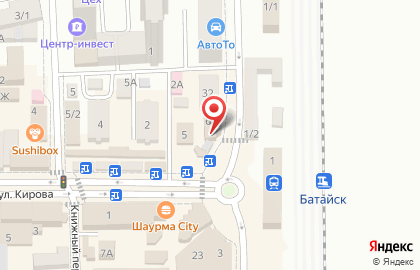 Банкомат Центр-инвест в Батайске на карте