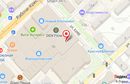 Магазин детских товаров Детский Мир на Рабоче-Крестьянской улице на карте