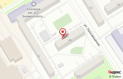 Группа дневного и кратковременного пребывания Детская страна на улице Просвещения на карте