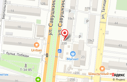 Магазин овощей и фруктов на улице Савушкина на карте