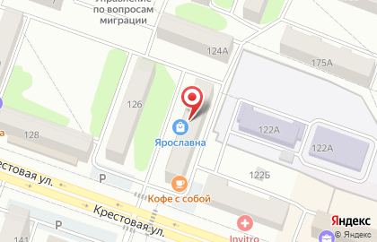 Магазин посуды и сувениров на Крестовой улице на карте