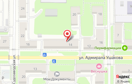 Фрегат на улице Адмирала Ушакова на карте