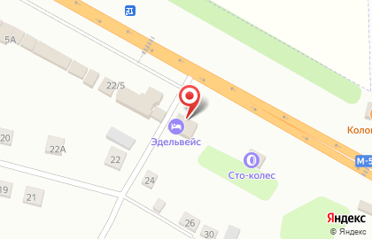 Гостиница Эдельвейс в Нижнем Ломове на карте