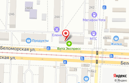 Магазин цветов на Беломорской улице на карте
