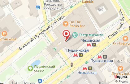 Московский театр мюзикла на Пушкинской набережной на карте