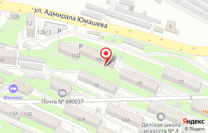 Арбат на улице Адмирала Юмашева на карте