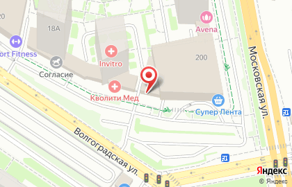 Служба доставки пиццы и роллов Пицца Сан на Московской улице на карте