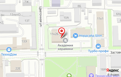 Академия керамики в Санкт-Петербурге на карте