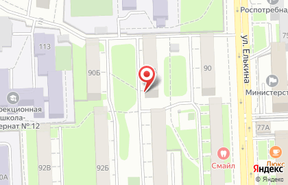 Коллегия адвокатов Южно-Уральский адвокатский центр на улице Курчатова на карте