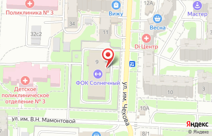 ФОК Солнечный в Ленинском районе на карте