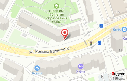 Центр юридической консультации на улице Романа Брянского на карте