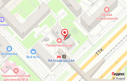Медицинский центр Поликлиника.ру в Даниловском районе на карте