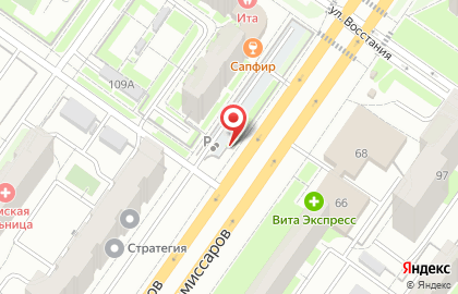 Киоск по продаже фруктов и овощей в Орджоникидзевском районе на карте