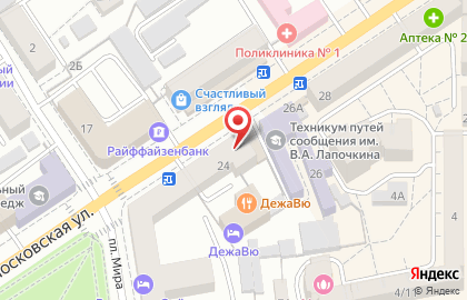 Самоцветы+ на Московской улице на карте